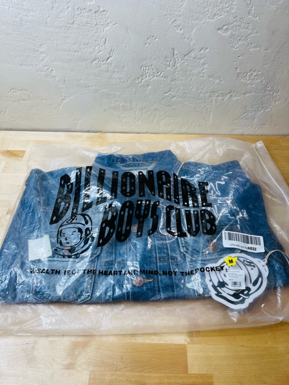 BILLIONAIRE BOYS CLUB
BB ILLUMINATE DENIM JACKET - POLARIS  size medium